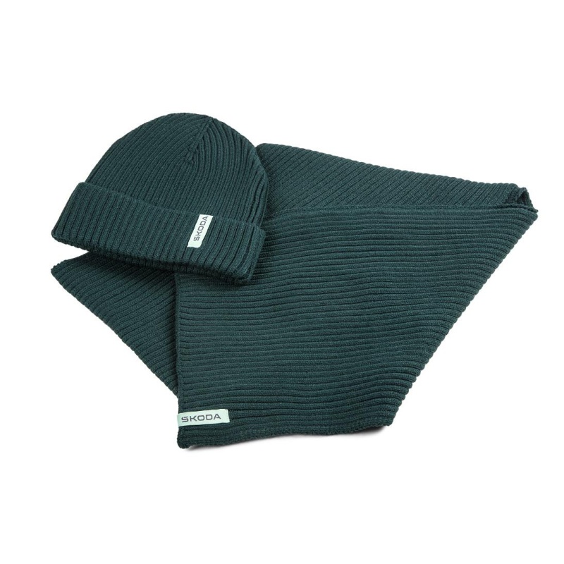 Komplekt Müts ja sall emerald