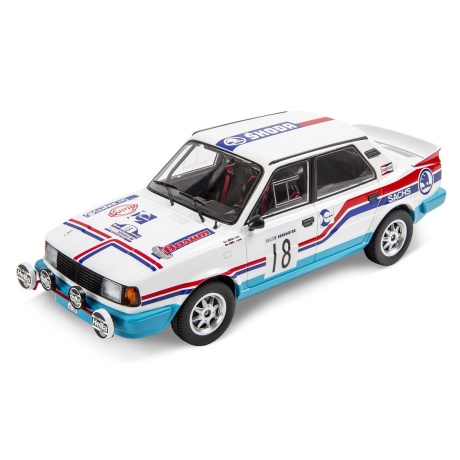 Mudelauto Škoda 130 LR nr.18 Rally Bohemia 1986 1:18