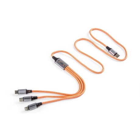 SKODA laadimiskaabel 3in1 USB-C, oranž